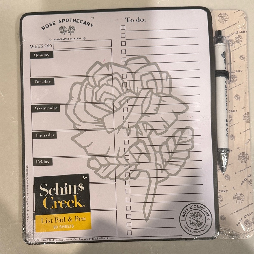 Schitt's Creek List Pad & Pen Set